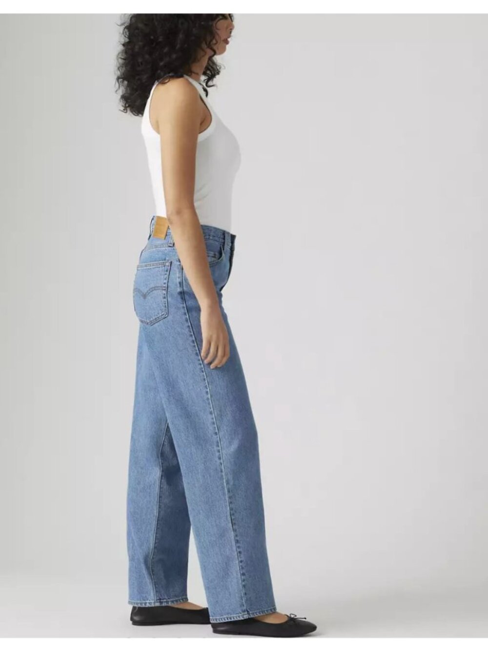 New Levi's Premium 26x30 Baggy Dad Women's Jeans Own It Stone - Medium Wash - Picture 4 of 6